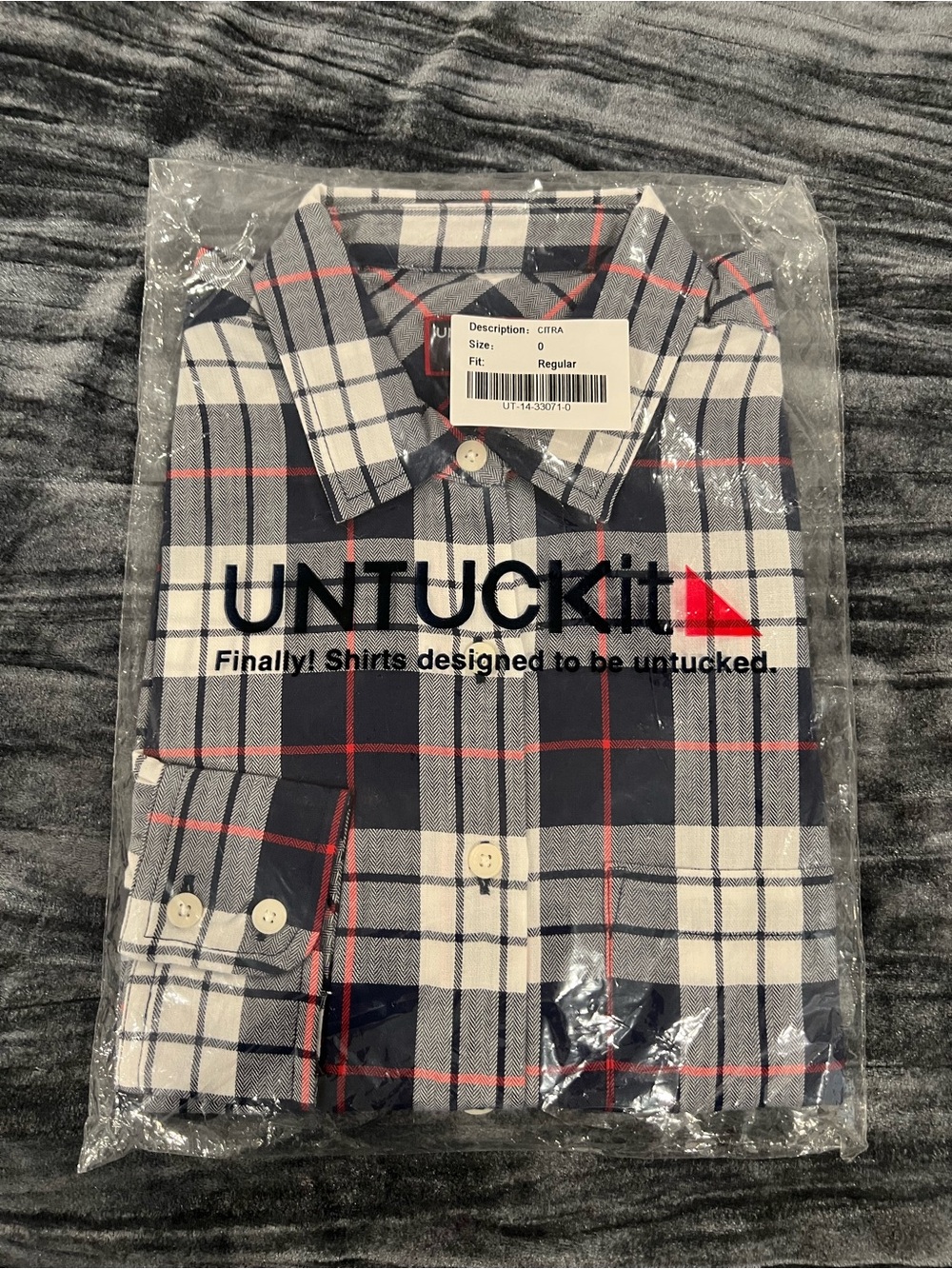UNTUCKit Women’s Blue Plaid Button-Down Shirt Size 0